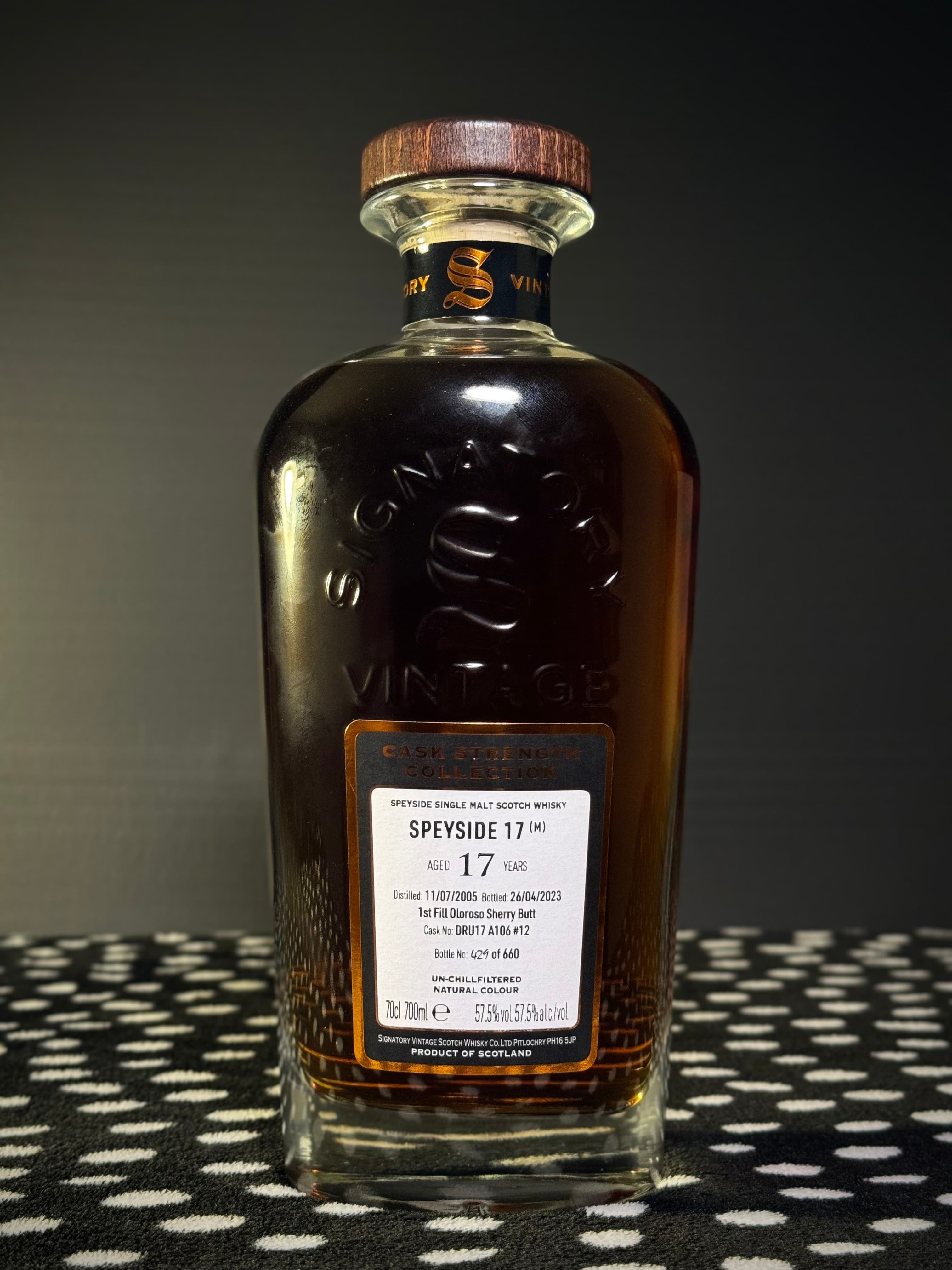 Macallan 17yr 2005 57.5% from
Signatory